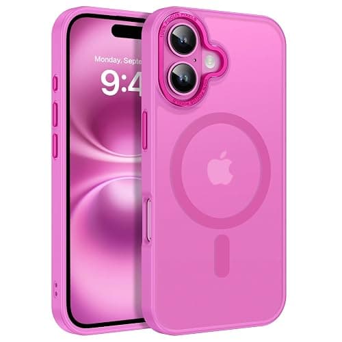 BENTOBEN Compatible with iPhone 16 Plus Case for Magnetic iPhone 16 Plus Phone Case [Compatible with Magsafe] Slim Translucent Matte Shockproof Bumper Drop Protection Girl Women Boy Cover, New Pink - Image 1