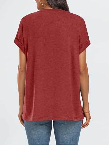AUTOMET Womens Summer Tops Oversized Short Sleeve Business Casual T Shirts Trendy Fashion Clothes Spring Outfits 2025 thumbnail 5