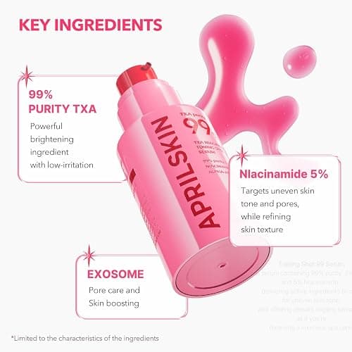 APRILSKIN TXA Niacinamide Toning Shot 99 Spicule Facial Serum｜Skin Booster Serum for Brightening and Pore Care｜99% High-Purity Tranexamic Acid 3% + Niacinamide 5%｜Korean Skin Care｜1.01 fl. oz. thumbnail 4