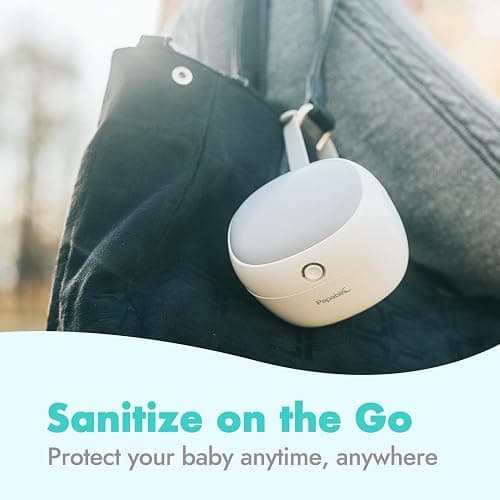 Papablic Portable Pacifier Sanitizer, UV Light Sanitizer Case On The Go for Baby Health, USB Rechargeable Mini Travel Sanitizer Box, 99.99% Cleaned in 59 Seconds thumbnail 7