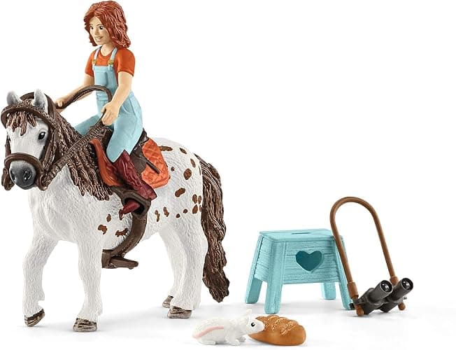 Schleich Horse Club, 9-Piece Playset, Horse Toys for Girls and Boys 5-12 Years Old Mia and Spotty thumbnail 3