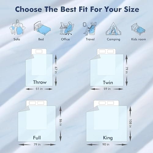 Elegear Cooling Blanket for Hot Sleepers, Double-Sided Arc-Chill® 3.0 Cooling Tech, Q-Max >0.5 Cool to Touch Cooling Blankets, Soft Breathable Summer Blanket for Night Sweats & Hot Flashes, King thumbnail 2