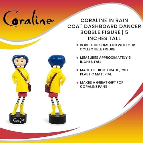 Surreal Entertainment Coraline in Rain Coat PVC Bobble Figure for Adults Only | Collectible Bobblehead Action Figure, Desk Toy Accessories | 5 Inches Tall thumbnail 7