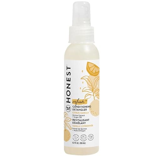 The Honest Company Conditioning Hair Detangler, Tear-Free, Hypoallergenic, Leave-In Conditioner and Fortifying Spray, Citrus Vanilla Refresh, 4 fl oz - Image 1