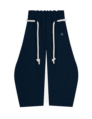 Aelfric Eden Super Baggy Barrel Sweatpants Wide Leg Pants for Women Men Casual Elastic Waist Unisex Lantern Trouser Pants thumbnail 5