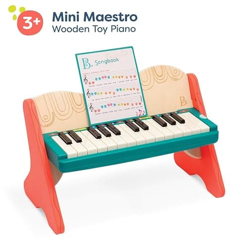 B. toys Wooden Piano, Mini Maestro with Color-Coded Songbook | Wooden piano toy with color-coded keys and songbook featuring 6 classical compositions; 3+ Years thumbnail 7