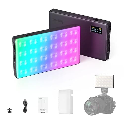 SMALLRIG RGB Video Light, RM120 Portable on Camera Light, 5000mAh 2500K-8500K CRI 98+, Éclairage de Vidéoconférence Professionnel Full Color LED Light Panel pour Vlog, Photography - 3808 - Image 1