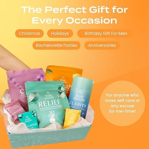 Body Restore Shower Steamers Aromatherapy 15 Pack – Easter Basket Stuffers, Easter & Birthday Gifts for Women, Men, Girls & Boys,Stress Relief, Relaxation, Self Care – Citrus thumbnail 6