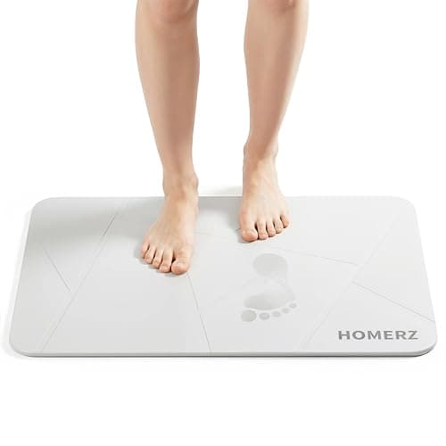 Homerz Stone Bath Mat – Premium Diatomaceous Earth Bath Mat, Rock Absorbent Bath Mats for Bathroom, Modern Stone Drying Mat, Shower Mat Outside Shower, Tapetes para Baño 23.6"x15.3" - Image 1