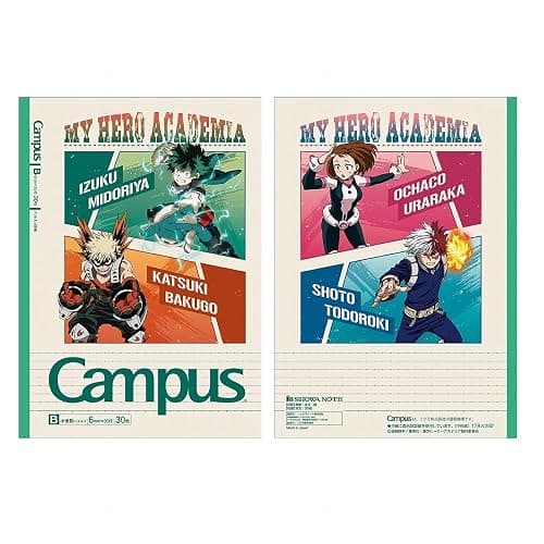 サンスター文具(Sun-Star Stationery) Showa Notebook, My Hero Academia Notebook, Campus Notebook, Pack of 5, B Ruled, 119590002 thumbnail 3