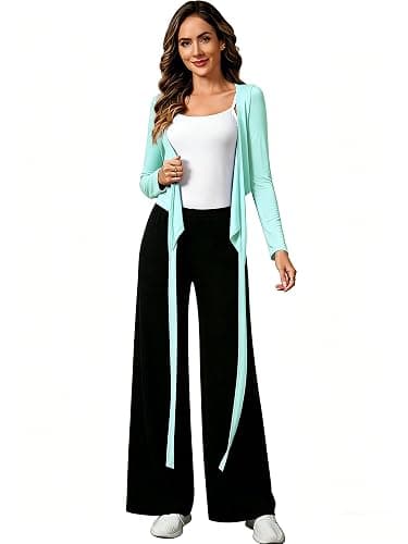 BJhaz Women's Pilates Wrap Tops V Neck Long Sleeve Yoga Workout Shirt | 2 Pack Set, Cross Front&Back Tie, Dance Outfits, Cover up Top, Bolero Shrug Cardigan thumbnail 6
