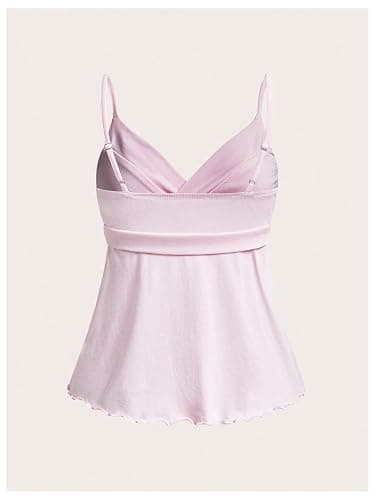 SOLY HUX Women's Babydoll Tops Sleeveless V Neck Peplum Crop Wrap Top Cute Summer Tie Front Camisole thumbnail 4