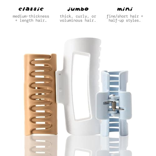 Mello Medium Hair Clip - Flexible Comfort Hair Claw for Women, Strong Hold for Thick & Thin Hair Styling, Durable Material, Matte Non-Slip Finish, Made in Korea, Patent Pending (White, Medium) thumbnail 4