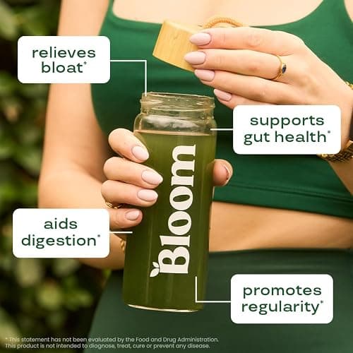 Bloom Nutrition Superfood Greens Powder, Digestive Enzymes with Probiotics and Prebiotics, Gut Health, Bloating Relief for Women, Chlorella, Juice Mix w/Beet Root Powder, 30 SVG, Orange Passionfruit thumbnail 3