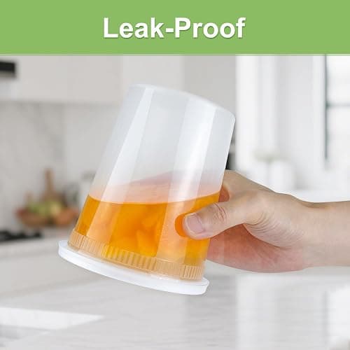 Dipoo 60 Sets (120-Piece) Deli Containers with Lids, 32/16/8 oz X 20 Set Each, Leak-Proof & BPA Free Airtight Takeout Plastic Food Storage Containers for Soup, Freezer/Microwave/Dishwasher Safe thumbnail 5