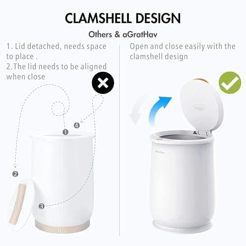 aGratHav Towel Warmers Ultra Large Capacity Bucket Style 450W for Bathroom ETL FCC Certified Fits up to Two 40"x70" Towels, Blankets, Bathrobes with Auto Shut Off thumbnail 7