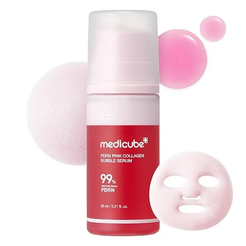 medicube PDRN Pink Collagen Bubble Serum | Bubble-to-Glow Firming Serum with 99% Purity PDRN & Low-Molecular Collagen | Lightweight, Fast-Absorbing Bubble Texture for Radiant, Plump Skin | 3.21 fl.oz - Image 1