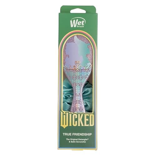 Wet Brush Original Detangler Friendship Kit (Wicked For Good) – Holiday Gift or Stocking Stuffer for Women & Men, Includes Hair Brush & Scrunchie with IntelliFlex Bristles for Wet & Dry Hair thumbnail 12