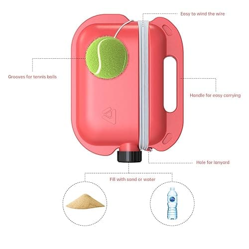 Tennis Trainer Rebound Ball with 2 String Balls and a Mesh Bag, Solo Tennis Training Equipment for Self Tennis Practice, Portable Tennis Training Tool, Tennis Rebounder Kit for Beginner Sport Exercise thumbnail 4