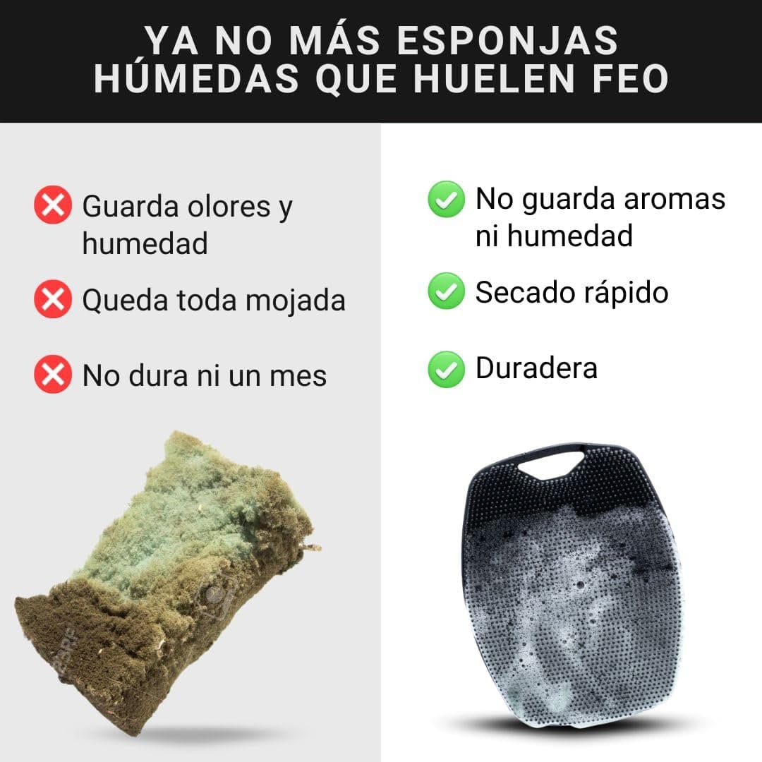 Cepillo / Esponja Corporal de Silicona Premium, Limpiador y Exfoliante, Resistente de Larga Duración, Aumenta la Espuma Mientras te Bañas, Mango Ergonómico Antideslizante, Fácil de Limpiar, No Guarda Bacterias, Higiénico y Portatil. thumbnail 3