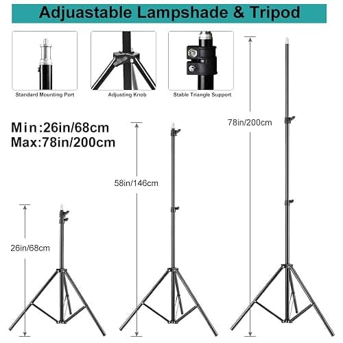 MOUNTDOG Softbox Lighting Kit Studio Photography Continuous Lights Softbox with Dimmable LED 3 Colors Bulbs (85W/2700-6400K), Remote Control and Adjustable Stand for Portraits Photo Video YouTube thumbnail 3