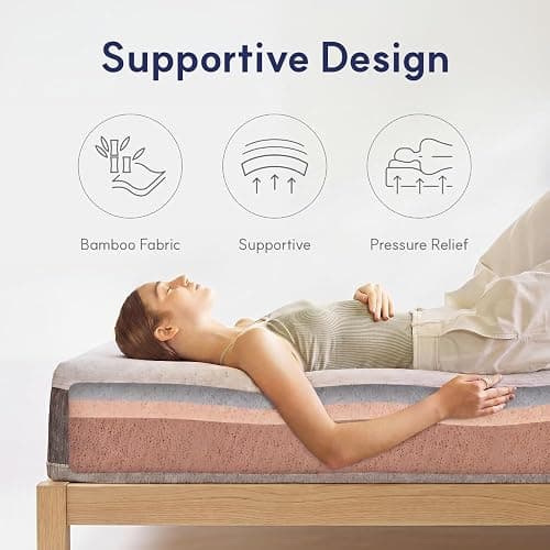 LIFEMENT 10 Inch Twin Mattress for Kids, Bamboo Cover Memory Foam Bed | Medium Firm Memory Foam Mattress in a Box, Breathable Bamboo Cover, Pressure Relief, Fiberglass Free, CertiPUR-US Certified thumbnail 4
