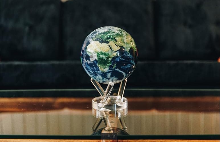 MOVA Globe - Earth with Clouds Classic (4.5") | Self-Rotating Globe Powered by Light | Silent Motion, No Batteries or Wires | Unique Desk Decor or Gift for Space Lovers thumbnail 8