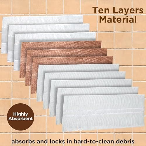 Disposable Mop Pads for S.wiff.er PowerMop Wood Mopping Pad Refills - 20 Pack | Wood Floor Cleaning Pads | Absorb and Lock Dirt | Safe on Finished Floors thumbnail 3
