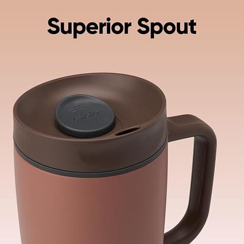 Owala SmoothSip Slider Stainless Steel Insulated Travel Mug with handle, 100% Leak Proof, For Hot and Cold Drinks, Travel Friendly with Sliding Lock Lid, 24 oz, BPA Free, Leak Proof, Cozy Cocoa thumbnail 5