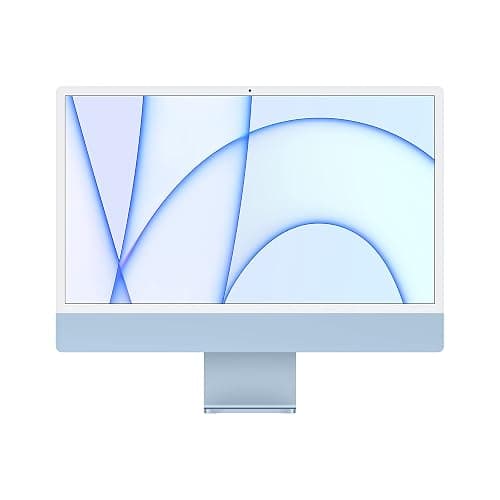 2021 Apple iMac with Apple M1 Chip with 8-core CPU (24-inch, 8GB RAM, 512GB SSD Storage) (QWERTY English) Blue (Renewed) - Image 1
