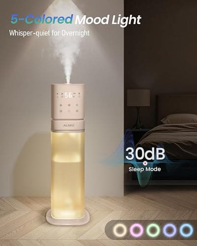 AILINKE Smart Humidifier Large Room, 2.1Gal/8L Humidifiers for Bedroom with Extended Tube&Night Light, Whole House Cool Mist Humidifiers, WIFI App&Voice Control, Home/Kids/Baby, Pale Pink thumbnail 8