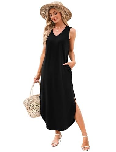 Sampeel Summer Dresses Maxi Dress Vacation Beach Sundresses 2025 with Pockets thumbnail 4