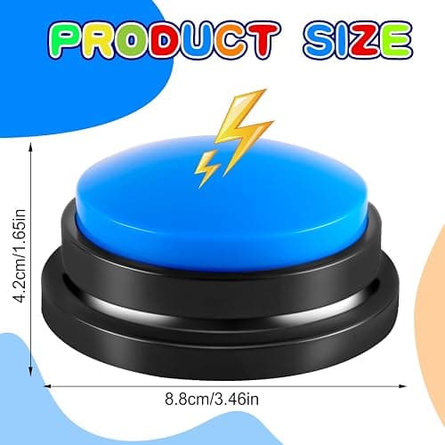 Ovveroche 6 Pieces Recordable Answer Buzzers Button Answer Buzzers Game Show Buzzer Recordable Button Classroom Buzzers Perfect for Study Office Home and Pet Buttons Training Toy thumbnail 5