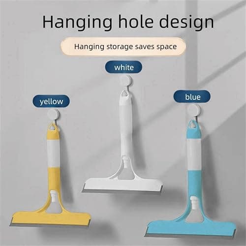 Shower Squeegee for Glass Doors All-Purpose Window Squeegee for Tile Shower Walls Mirror Bathroom Car Window Cleaning (White) thumbnail 7