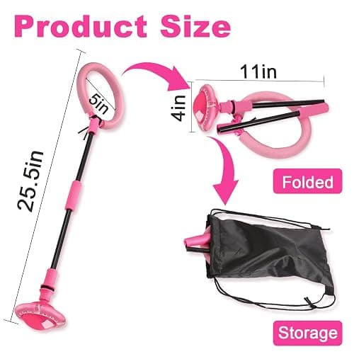 Hewog Skip Ball, Portable Foldable Colorful Flash Wheel Swing Ball, Kids Toys for Girls & Boys, Sports Fitness Toys for Kids & Adults. Gifts for Mom Women & Girls Toys Age 5-10 Years thumbnail 5