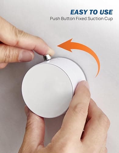 JOYTUTUS Shower Phone Holder, Reusable Suction Cup Phone Mount for Shower, Mirror, Kitchen, Window & Bathroom, Magsafe Wall Mount Compatible with iPhone 17, 16, 15, 14, 13 & All Phones,White,1 Pack thumbnail 3