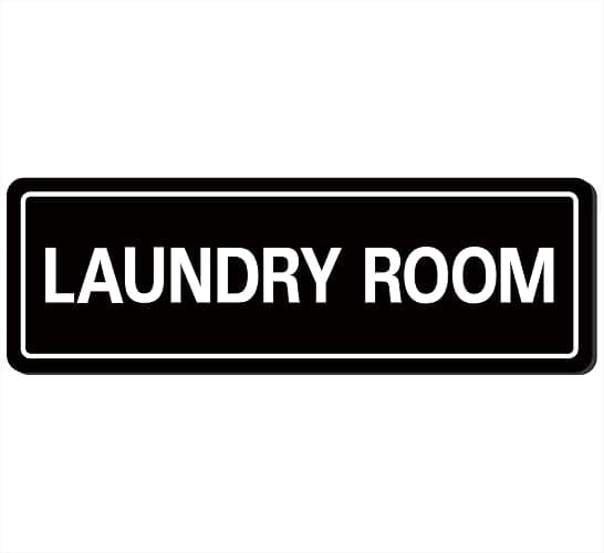 Laundry Room Sign, Premium Durable Acrylic Material, Super Strong Adhesive, Quick Installation, Suitable for Your Home and Business (9 × 3 Inches, Black) - Image 1