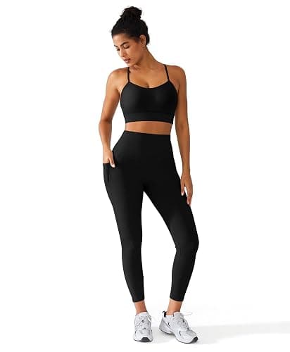 BRXL Sports Bras Y Back Soft Strappy Padded Sports Bra Low Impact Yoga Gym Workout Tops Pilates Outfits for Women thumbnail 6