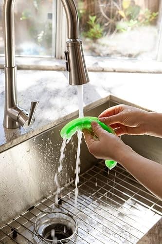 Food Cubby Plate Divider 2 PACK Green - Food Separator - Food Safe Silicone thumbnail 7