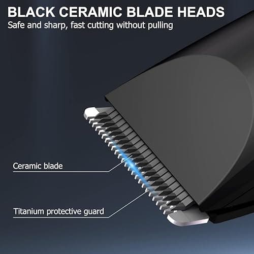 OLOV Electric Body Hair Trimmer - Groin Trimmer for Men - Bikini Trimmer Women - Wet/Dry Shaver Groomer, Replaceable Ceramic Blade Heads, USB Recharge Dock, Waterproof Hygiene Razor,Black thumbnail 3