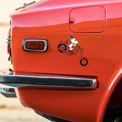 Peanuts Snoopy Motorcycle Adhesive Vinyl Decal - Fun Snoopy Sticker for Bike, Helmet, or Toolbox thumbnail 5