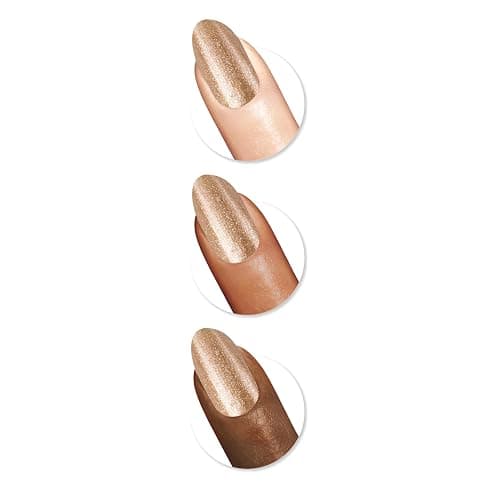Sally Hansen Insta-Dri Nail Polish Chrome Top Coat | Quick Dry, Long Lasting, Streak-Free Shine, Opaque | Lustrous Gold | Metallic Gold Nail Polish thumbnail 3