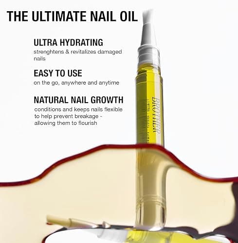 Brother Cosmetics Official Viral Oil - Nail Oil Treatment For Growth, Strength & Moisture - Moisturizing Cuticle Oil for Damaged, Dry, Brittle Nails - Nail Repair & Care Formula For Men & Women thumbnail 3