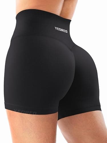YEOREO Workout Shorts Womens Butt Lifting 4.5" Seamless Hidden Scrunch High Waist Gym Tummy Control Christiy Biker Shorts thumbnail 8