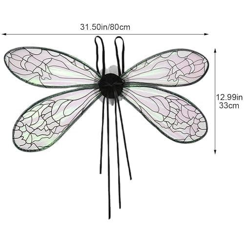 Fairy Wings Costume for Women, Dragonfly Wings Princess Angel Elf Dress Up Accessories for Halloween Party thumbnail 3
