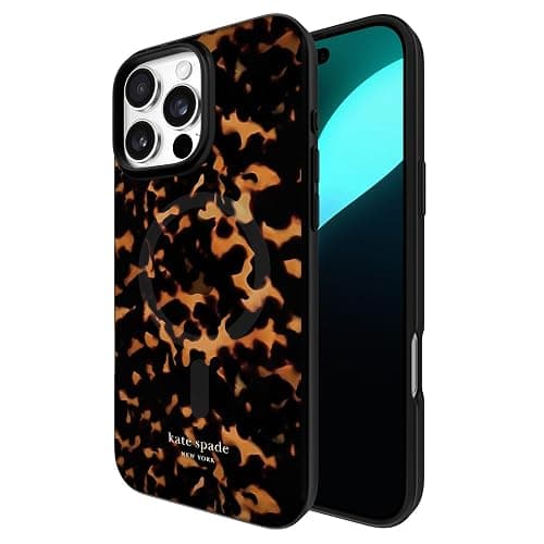 Kate Spade New York iPhone 16 Pro Max Case - Compatible with MagSafe - Designer Phone Case - Tortoise - Image 1