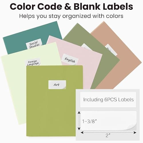 Sooez 6Pack Folders with Pockets, Heavy Duty Plastic Pocket Folders, 2 Pocket File Folders Bulk, School Business Folder Office Filing Supplies, Green Colors thumbnail 3