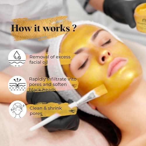 White Naturals One Day Sale 24K Gold Facial Mask, Anti-Aging Gold Face Mask For Flawless & Moisturizes Skin, Helps Reduces Wrinkles, Fine Lines & Acne Scars, Removes Blackheads, Dirt & Oils thumbnail 8