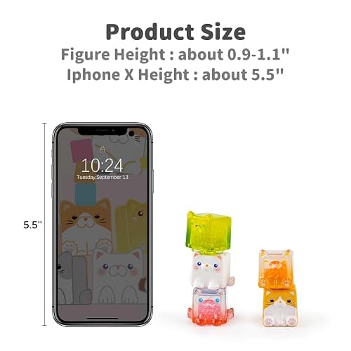 BEEMAI Square Cat Series Blind Pack (5PCs in one Bag) Random Design Cute Figures Collectible Toys Birthday Gifts thumbnail 3