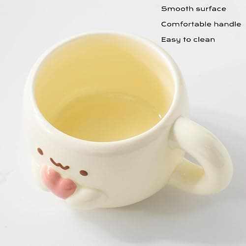 Cute Funny Coffee Mugs Valentines Day Mug Anime Cup For Women, Unique Anniversary Engagement Couple Gifts For Him And Her, Kawaii Mr And Mrs Gifts (Heart) thumbnail 5